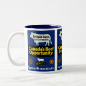 Kansen voor rundvlees in Canada Tweekleurige Koffiemok (Links)