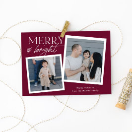 Kanskaart met vakantiefoto - mulberry feestdagenkaart