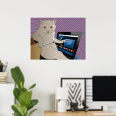 Kansspelen, roken, kattenspelen, casino ipad poster (Thuiskantoor)