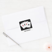 Kansspelkaarten 4 voor aanpasbare sticker (Envelop)