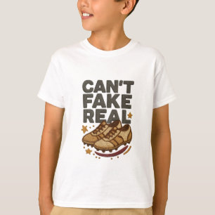 Kanst Geen Echt Voetbal Nagemaakte Borduurwerk Ont T-shirt