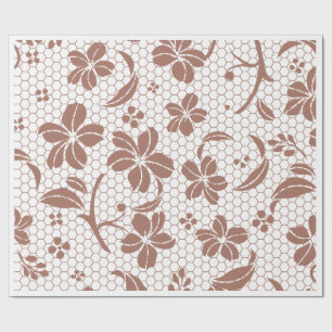 "Kant & Bloemblad" Elegant Bloemmotief Cadeau Cadeaupapier