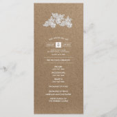 Kant Bloemen | Kraft Papier Huwelijksprogramma's Programma (Voorkant)