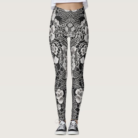 Kant Bloemenharmonie Leggings (Voorkant)
