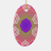 Kant Caleidoscoop Roze Keramisch Ornament (Rechts)