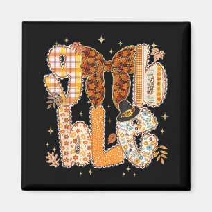 Kant Coquette Thanksgiving Gobble Preppy Turkije F Magneet