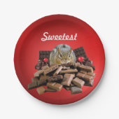 Kant de Sweetest Day Chocolate-chipmunk aan Papieren Bordje (Voorkant)