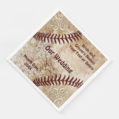 Kant en  Baseball Thema Wedding Napkins Servetten (Hoek)