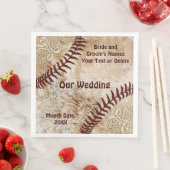 Kant en  Baseball Thema Wedding Napkins Servetten (Insitu)