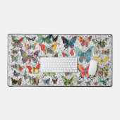 kant en bloemen patchwork vlinders bureaumat (Keyboard & Muis)