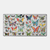 kant en bloemen patchwork vlinders bureaumat (Voorkant)