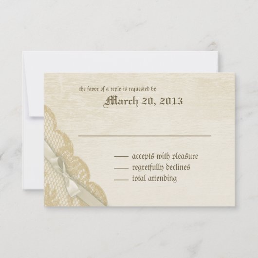  Kant en boog Trouwreactie RSVP Kaartje (Voorkant)