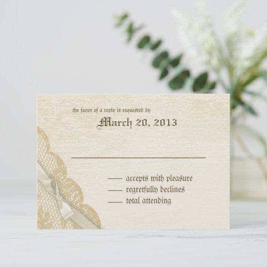  Kant en boog Trouwreactie RSVP Kaartje (Staand voorkant)