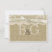 kant en Burlap Response Kaart (Achterkant)