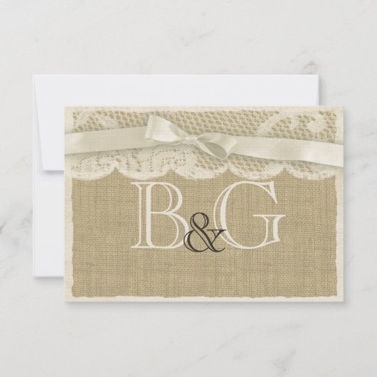kant en Burlap Response Kaart (Achterkant)