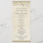  Kant en Burlap Trouwprogramma Programma (Voorkant)