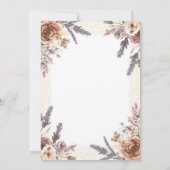  kant en geperste bloemen bruiloft kaart (Achterkant)