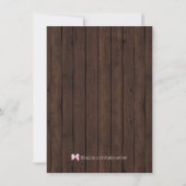 Kant en hout Baby shower Kaart (Achterkant)