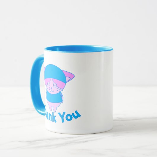 Kant-en-klare blauw-kattenkoppen en -Mokken Mok (Voorkant links)