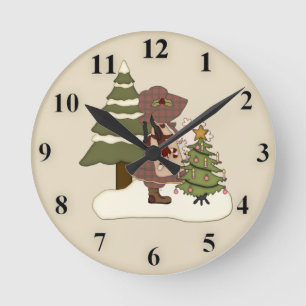 Kant-en-klare kerstmuur ronde klok