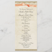  kant en koraal boog bruiloft programma (Voorkant)