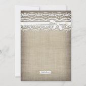  kant en linen Rustic repetitie Kaart (Achterkant)
