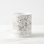 kant en linnen dank u koffiemok (Center)