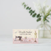  kant en naaiwerk visitekaartje (Staand voorkant)