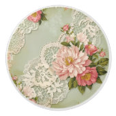  kant en Rozen Keramische Knop (Voorkant)