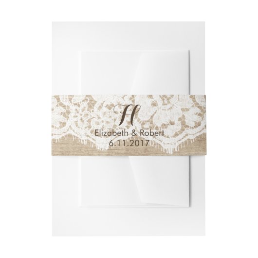 kant en Rozen op faux wood Uitnodigingen Wikkel (Voorkant Voorbeeld)