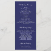 Kant / Gouden Confetti Navy Vintage Wedding Progra Programma (Achterkant)