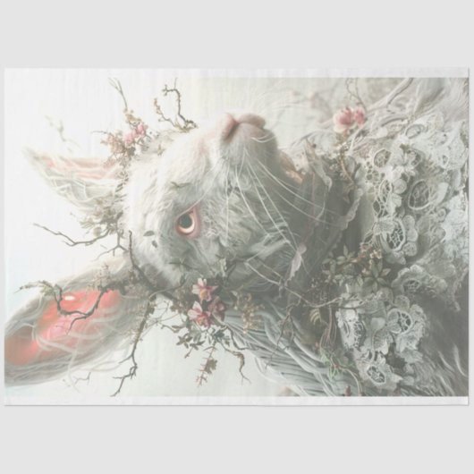 Kant Konijn Opstanding Zondag Decoupage Tissuepapier (Voorkant)