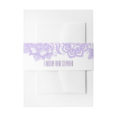 Kant Lavendel Kleur Elegant Uitnodigingen Wikkel (Voorkant Voorbeeld)