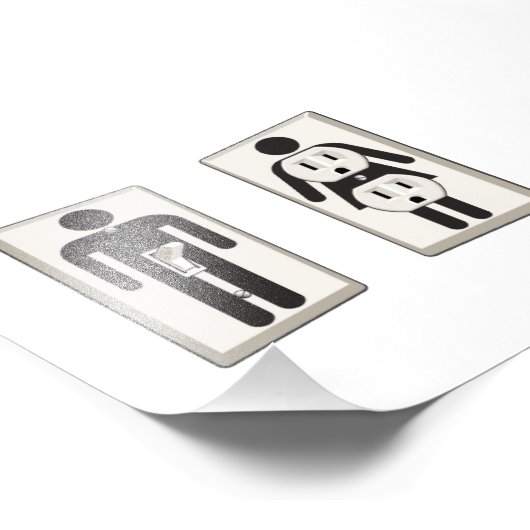 Kant man- en Vrouw-switch en socket in Foto Afdruk (Hoek)