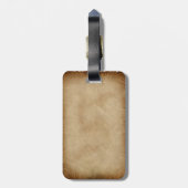 Kant met handtekening en kompas bagagelabel (Achterkant verticaal)