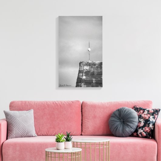 Kant met Storm in achtergrondcanvas afdrukken (Insitu (Woonkamer))
