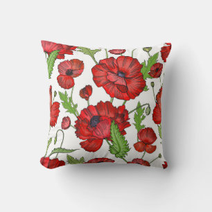 Kant met vintage bloemen kussen
