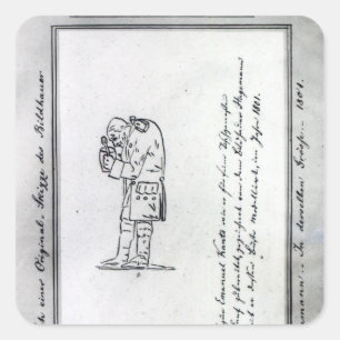 Kant mixing mosterd, 1801 vierkante sticker