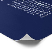 Kant | Monogram bruiloft 19 Tabellen Zitdiagram Poster (Hoek)