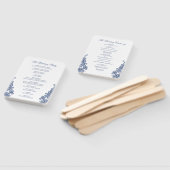  Kant Navy Blue Rustiek Huwelijksprogramma Handwaaier (Niet-gemonteerd)