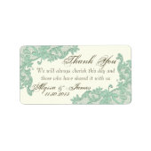 Kant ontwerp dank u etiket (Voorkant)