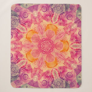 Kant Ornament Mandala: Ronde Waterverf Ontwerp Sherpa Deken