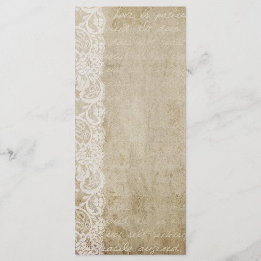  kant oude wereld bruiloft programma (Achterkant)