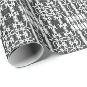 Kant over zwart bruids bruiloft cadeaupapier (Rol Hoek)