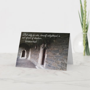 Kant Quote Cloisters Dark Hallway Angst voor schad Kaart