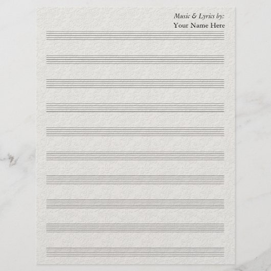  kant reliëf Blanco vel muziek 10 stap (Voorkant)