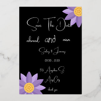 " Kant Romance Trouwkaarten" Folie Uitnodiging