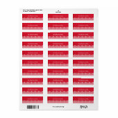 Kant (rood) etiket (Full Sheet)