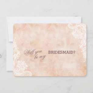  Kant Rozen Oud Papier Bruidsmeisje Kaart