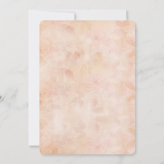 kant Rozen Oud papier Vrijgezellenfeest Uitnodige Kaart (Achterkant)